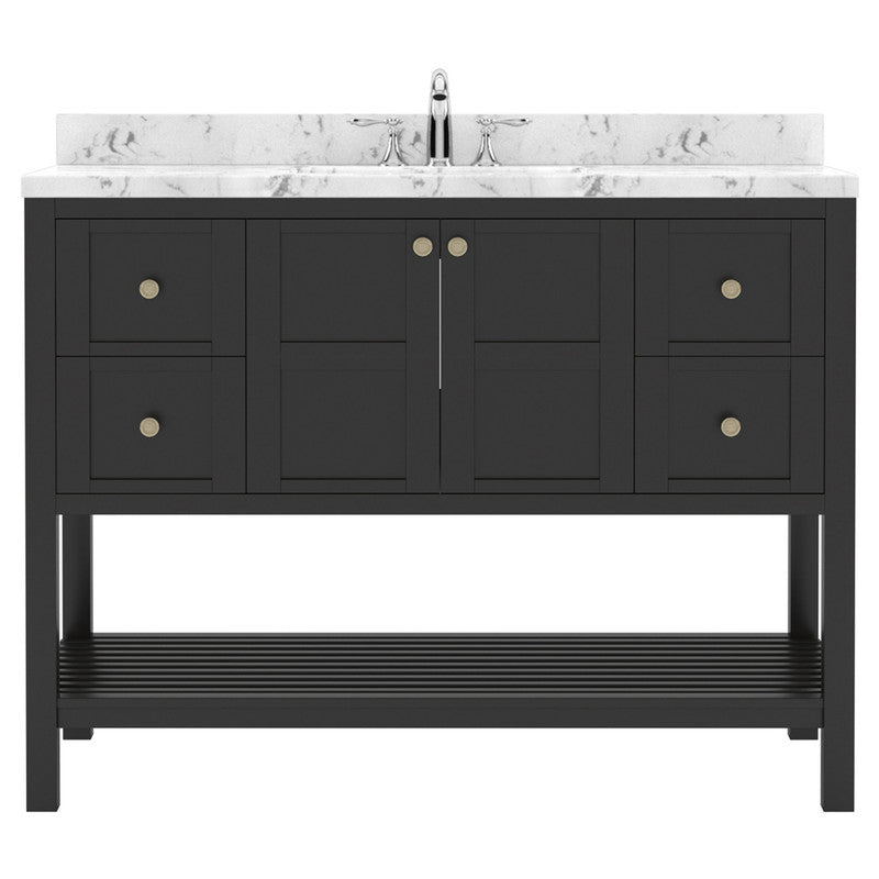 Modern Fittings Winterfell 48" Single Bath Vanity with Cultured Marble Quartz Top and Round Sink