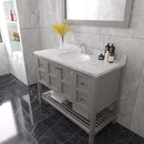 Modern Fittings Winterfell 48" Single Bath Vanity with Cultured Marble Quartz Top and Round Sink