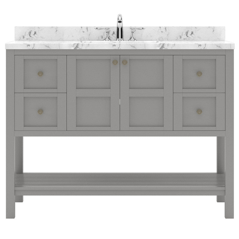 Modern Fittings Winterfell 48" Single Bath Vanity with Cultured Marble Quartz Top and Round Sink