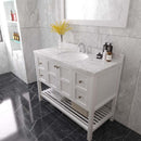 Modern Fittings Winterfell 48" Single Bath Vanity with Cultured Marble Quartz Top and Round Sink