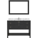 Modern Fittings Winterfell 48" Single Bath Vanity with Cultured Marble Quartz Top and Square Sink Nickel Faucet