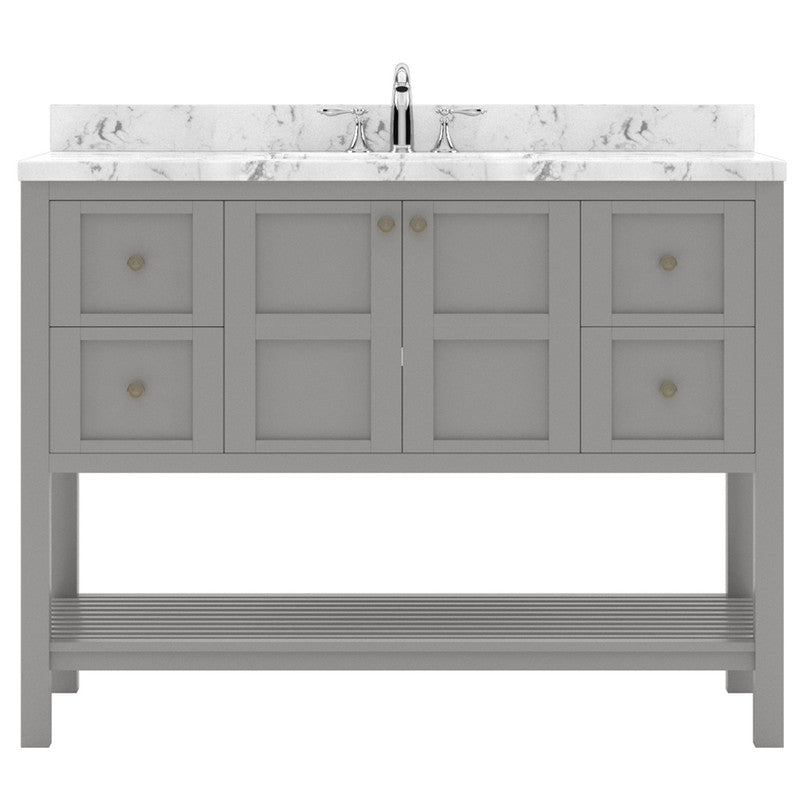 Modern Fittings Winterfell 48" Single Bath Vanity with Cultured Marble Quartz Top and Square Sink