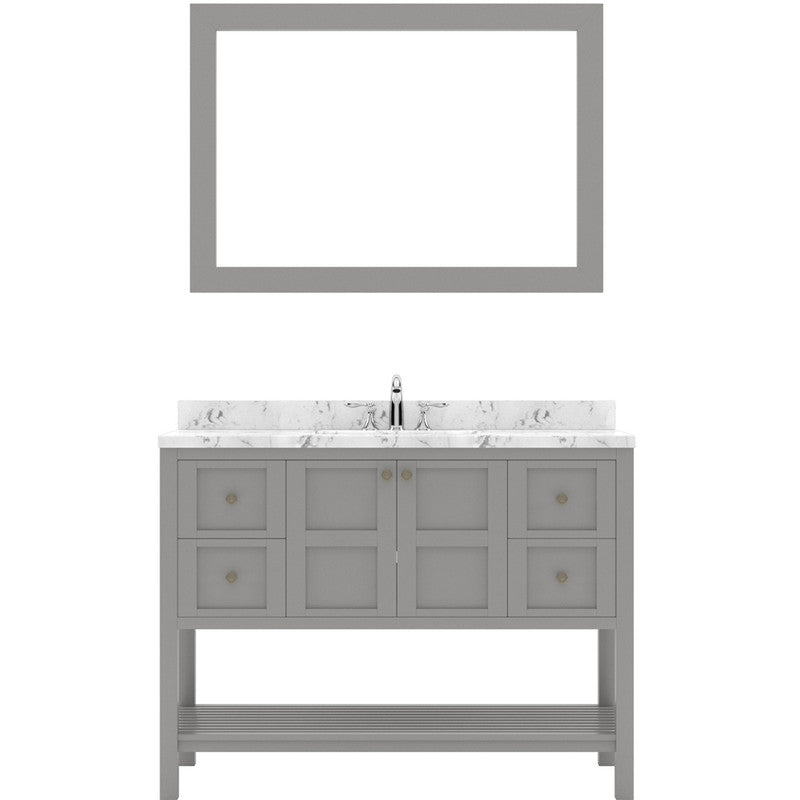 Modern Fittings Winterfell 48" Single Bath Vanity with Cultured Marble Quartz Top and Square Sink