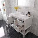 Modern Fittings Winterfell 48" Single Bath Vanity with Cultured Marble Quartz Top and Square Sink