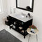 Modern Fittings Winterfell 48" Single Bath Vanity with Dazzle White Quartz Top and Round Sink