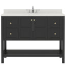 Modern Fittings Winterfell 48" Single Bath Vanity with Dazzle White Quartz Top and Round Sink