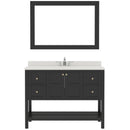 Modern Fittings Winterfell 48" Single Bath Vanity with Dazzle White Quartz Top and Round Sink