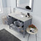 Modern Fittings Winterfell 48" Single Bath Vanity with Dazzle White Quartz Top and Round Sink