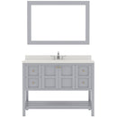 Modern Fittings Winterfell 48" Single Bath Vanity with Dazzle White Quartz Top and Round Sink