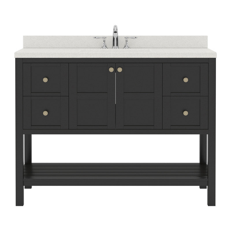 Modern Fittings Winterfell 48" Single Bath Vanity with Dazzle Quartz Top and Square Sink