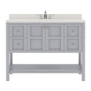 Modern Fittings Winterfell 48" Single Bath Vanity with Dazzle Quartz Top and Square Sink