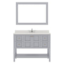 Modern Fittings Winterfell 48" Single Bath Vanity with Dazzle Quartz Top and Square Sink Faucet