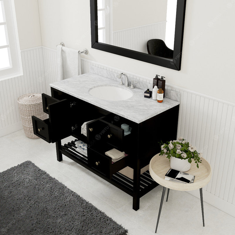 Modern Fittings Winterfell 48" Single Bath Vanity with Marble Top and Round Sink