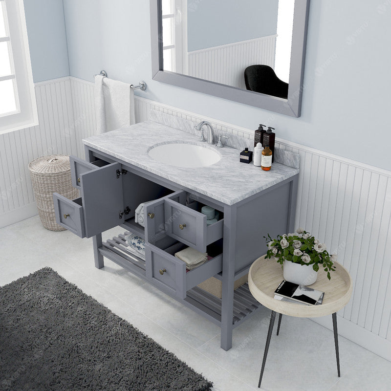 Modern Fittings Winterfell 48" Single Bath Vanity with Marble Top and Round Sink