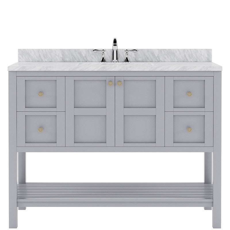 Modern Fittings Winterfell 48" Single Bath Vanity with Marble Top and Round Sink