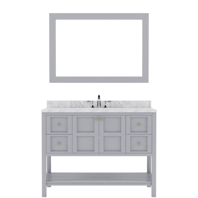 Modern Fittings Winterfell 48" Single Bath Vanity with Marble Top and Round Sink