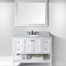 Modern Fittings Winterfell 48" Single Bath Vanity with Marble Top and Round Sink Faucet