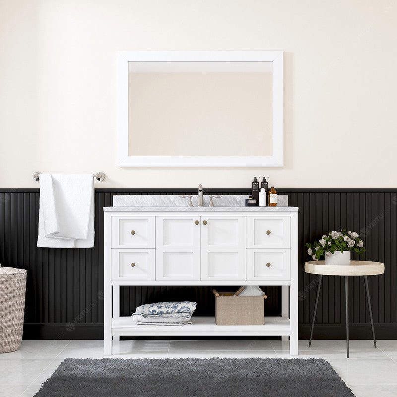 Modern Fittings Winterfell 48" Single Bath Vanity with Marble Top and Round Sink