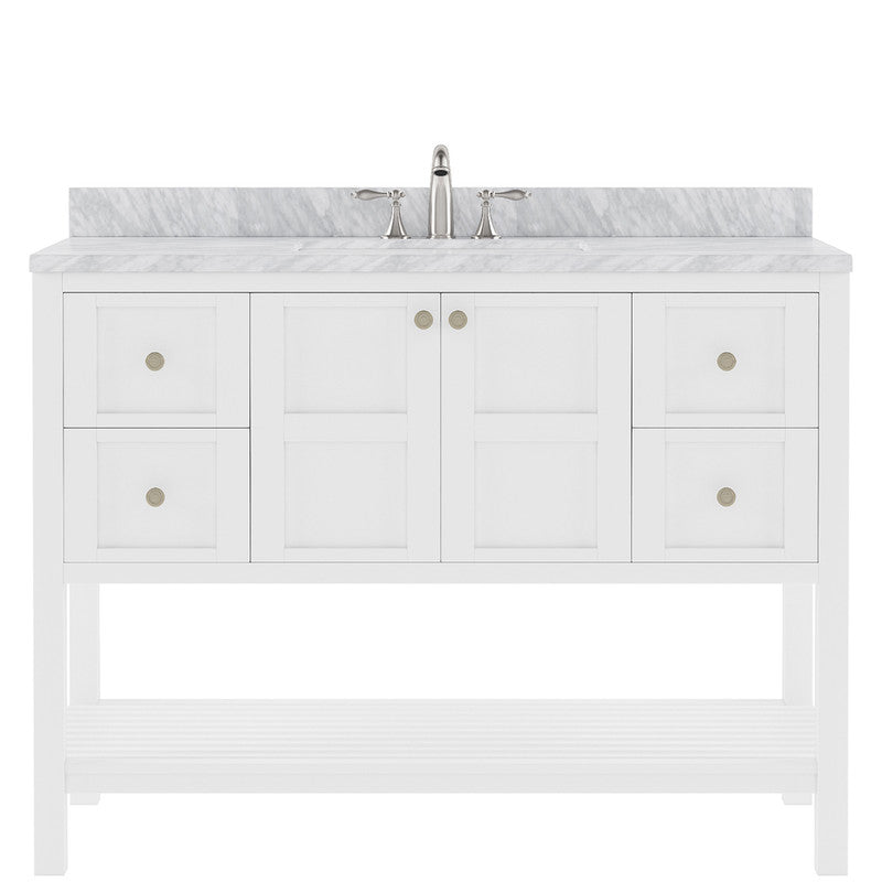 Modern Fittings Winterfell 48" Single Bath Vanity with Marble Top and Round Sink