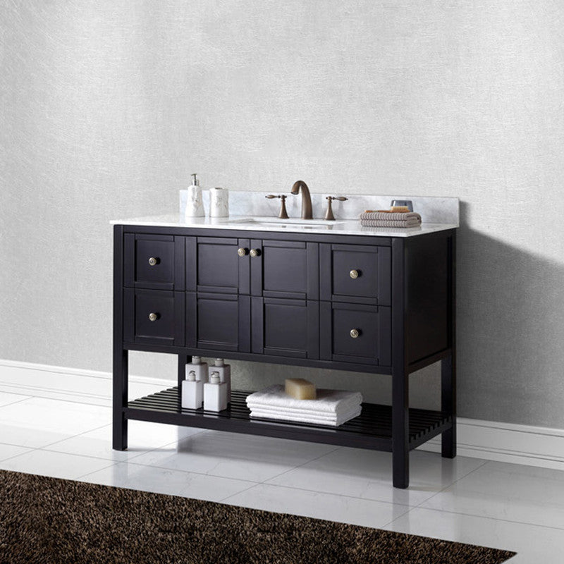 Modern Fittings Winterfell 48" Single Bath Vanity with Marble Top and Square Sink