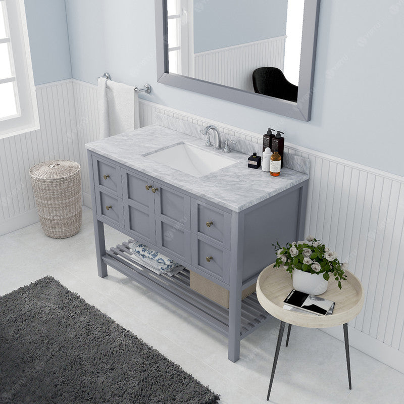 Modern Fittings Winterfell 48" Single Bath Vanity with Marble Top and Square Sink