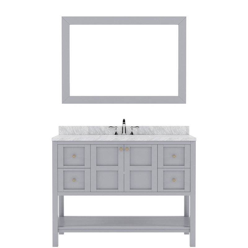 Modern Fittings Winterfell 48" Single Bath Vanity with Marble Top and Square Sink