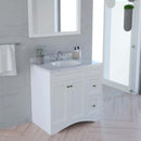 Modern Fittings Elise 36" Single Bath Vanity with Calacatta Quartz Top and Round Sink Faucet