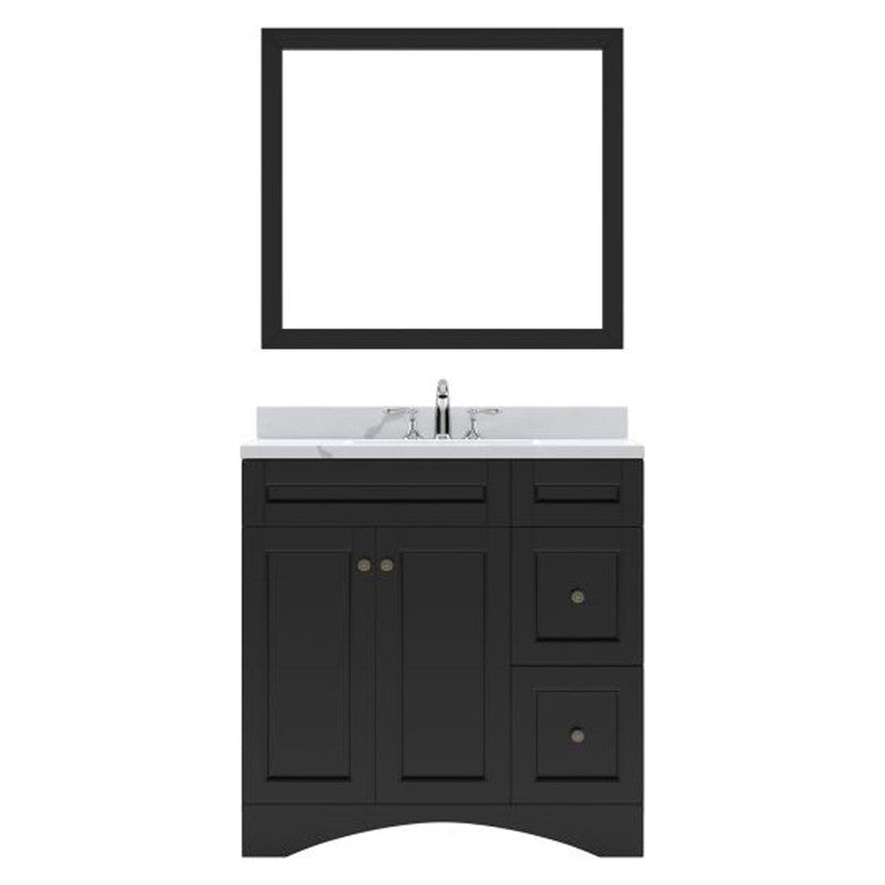 Modern Fittings Elise 36" Single Bath Vanity with Calacatta Quartz Top and Square Sink