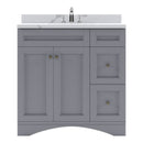 Modern Fittings Elise 36" Single Bath Vanity with Calacatta Quartz Top and Square Sink