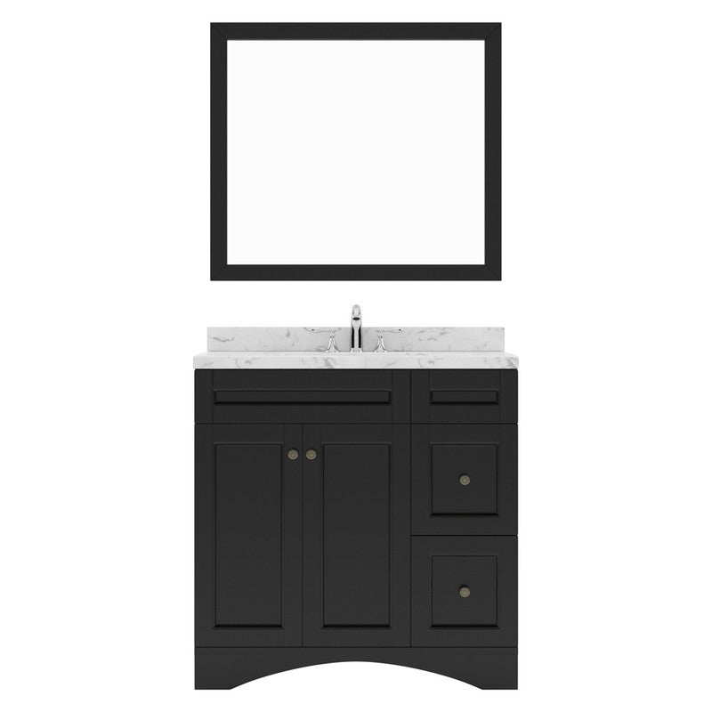 Modern Fittings Elise 36" Single Bath Vanity with Cultured Marble Quartz Top and Round Sink