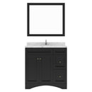 Modern Fittings Elise 36" Single Bath Vanity with Cultured Marble Quartz Top and Round Sink Faucet