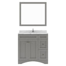 Modern Fittings Elise 36" Single Bath Vanity with Cultured Marble Quartz Top and Round Sink Faucet