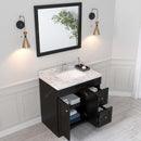 Modern Fittings Elise 36" Single Bath Vanity with Cultured Marble Quartz Top and Square Sink Faucet