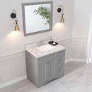 Modern Fittings Elise 36" Single Bath Vanity with Cultured Marble Quartz Top and Square Sink