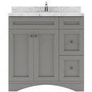 Modern Fittings Elise 36" Single Bath Vanity with Cultured Marble Quartz Top and Square Sink