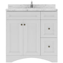 Modern Fittings Elise 36" Single Bath Vanity with Cultured Marble Quartz Top and Square Sink