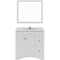 Modern Fittings Elise 36" Single Bath Vanity with Cultured Marble Quartz Top and Square Sink Faucet