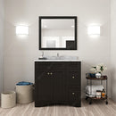 Modern Fittings Elise 36" Single Bath Vanity with White Marble Top and Round Sink