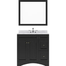 Modern Fittings Elise 36" Single Bath Vanity with White Marble Top and Round Sink