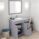 Modern Fittings Elise 36" Single Bath Vanity with White Marble Top and Round Sink