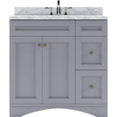 Modern Fittings Elise 36" Single Bath Vanity with White Marble Top and Round Sink