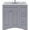 Modern Fittings Elise 36" Single Bath Vanity with White Marble Top and Round Sink