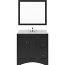 Modern Fittings Elise 36" Single Bath Vanity in Espresso with White Marble Top and Square Sink