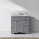 Modern Fittings Elise 36" Single Bath Vanity in Espresso with White Marble Top and Square Sink