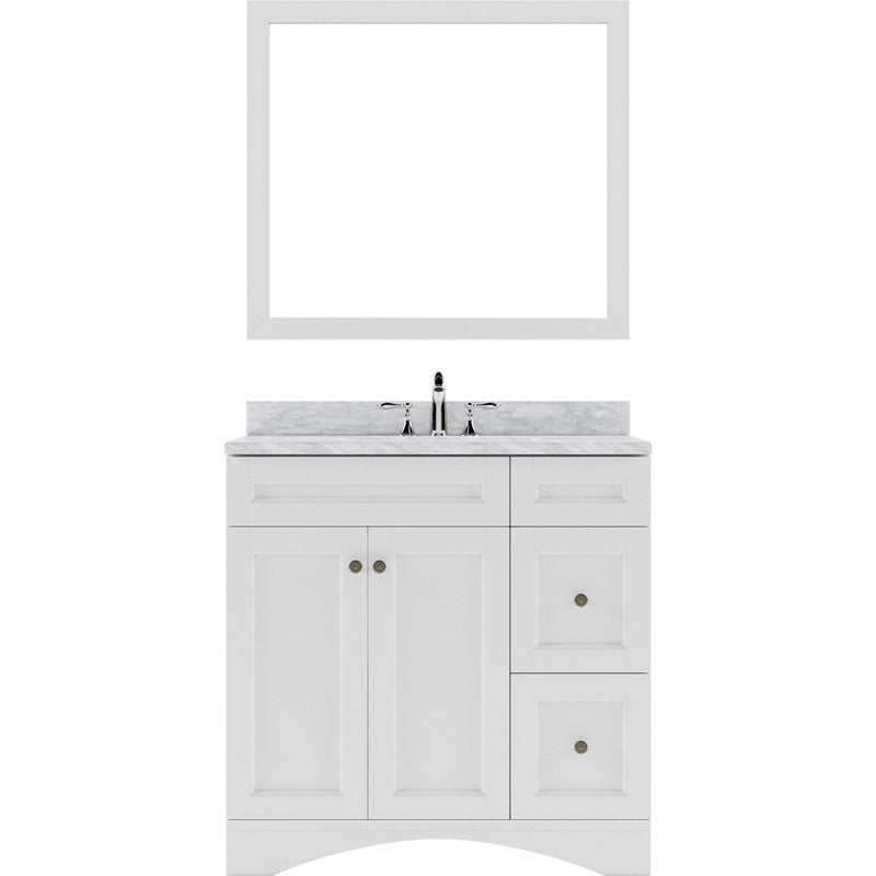 Modern Fittings Elise 36" Single Bath Vanity with Marble Top and Square Sink Faucet