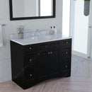 Modern Fittings Elise 48" Single Bath Vanity with Calacatta Quartz Top and Round Sink Faucet