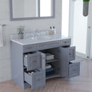 Modern Fittings Elise 48" Single Bath Vanity with Calacatta Quartz Top and Round Sink Faucet