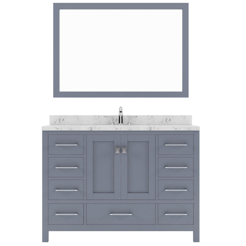 Modern Fittings Elise 48" Single Bath Vanity with Calacatta Quartz Top and Square Sink