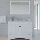 Modern Fittings Elise 48" Single Bath Vanity with Calacatta Quartz Top and Square Sink