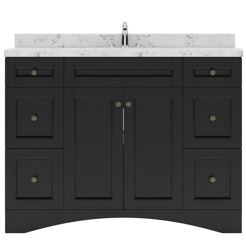 Modern Fittings Elise 48" Single Bath Vanity with Cultured Marble Quartz Top and Round Sink